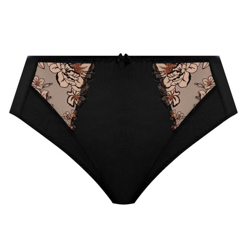 ELOMI Teagan High Leg Brief in Black/Almond