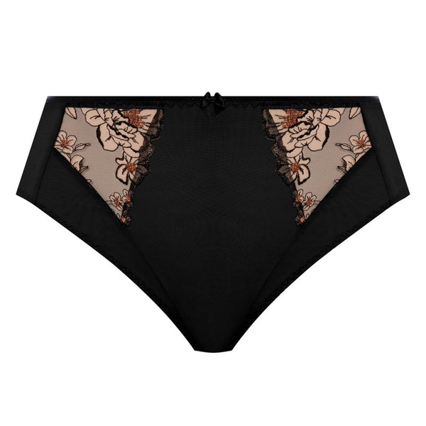 ELOMI Teagan High Leg Brief in Black/Almond