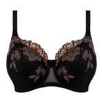 ELOMI Teagan Padded Half Cup Bra in Black/Almond
