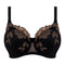 ELOMI Teagan Padded Half Cup Bra in Black/Almond