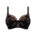 ELOMI Teagan Padded Half Cup Bra in Black/Almond