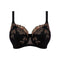 ELOMI Teagan Padded Half Cup Bra in Black/Almond