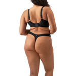 ELOMI Teagan Padded Half Cup Bra in Black/Almond