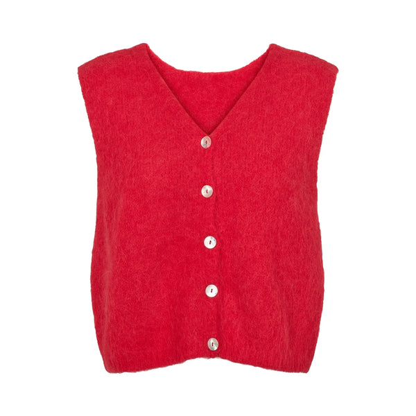 AMERICAN DREAMS Telma Vest in Lipstick Red