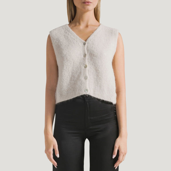 AMERICAN DREAMS Telma Vest in Beige