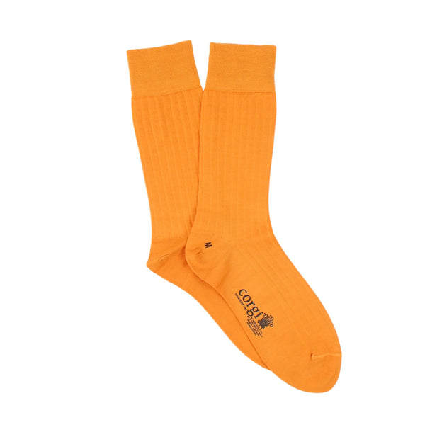 CORGI Mens Tenby Wool Socks in Orange