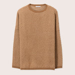 ROSSO35 Textured Waffle Knit in Camel