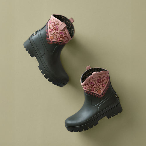 BARBOUR Barbour X Farm Rio Thais Ankle Wellingtons in Tropical Print