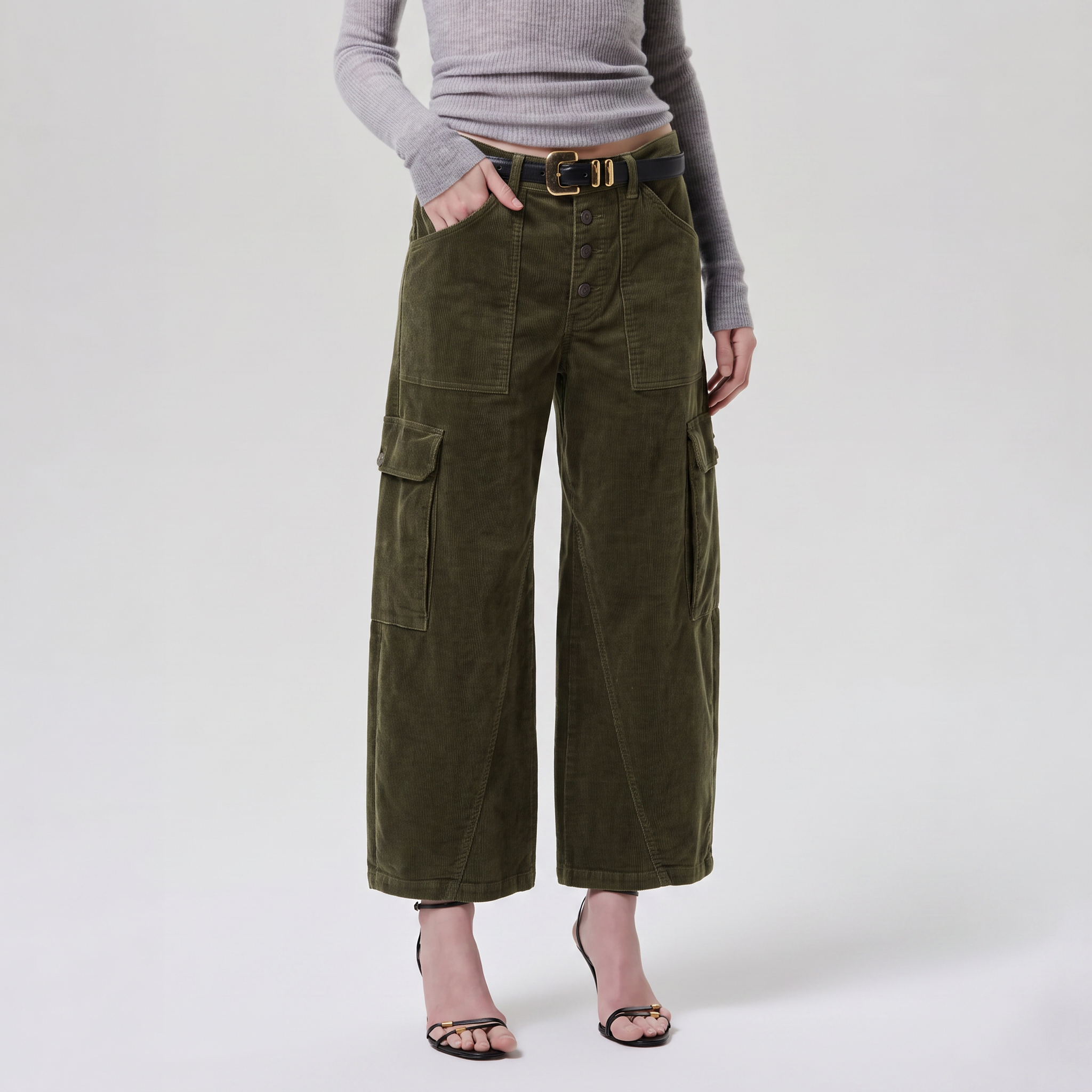 CITIZENS OF HUMANITY Thassos Twisted Seam Corduroy Utility Pant in Coste