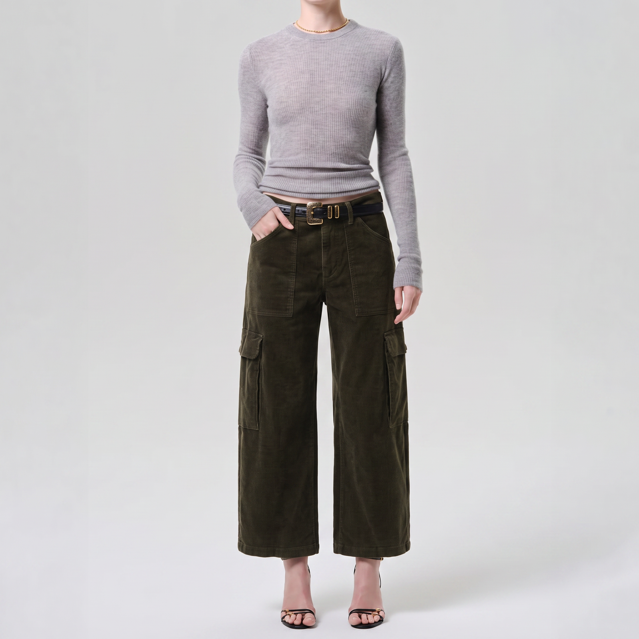 CITIZENS OF HUMANITY Thassos Twisted Seam Corduroy Utility Pant in Coste