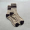 IVY ELLIS The Galdana Women’s Quarter Length Socks in Light Brown & Black