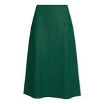 CEFINN Tiana Leather Midi Skirt in Dark Green