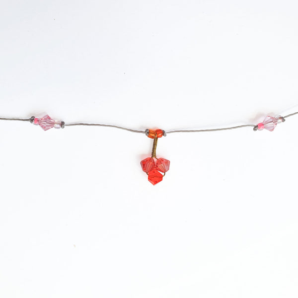 PHILIPPA KUNISCH Tiny Stones Necklace in Red