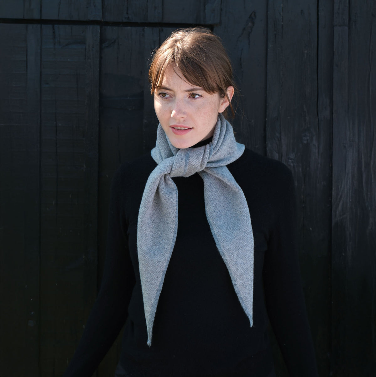 QUINTON & CHADWICK Triangle Scarf in Aqua