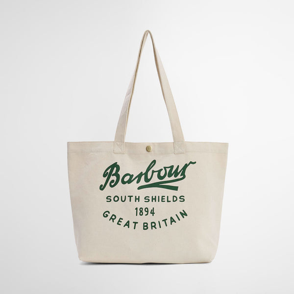 BARBOUR Script Tote Bag in Natural