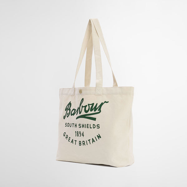 BARBOUR Script Tote Bag in Natural