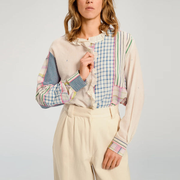 V DE VINSTER Udaipur Blouse in Multi Rose