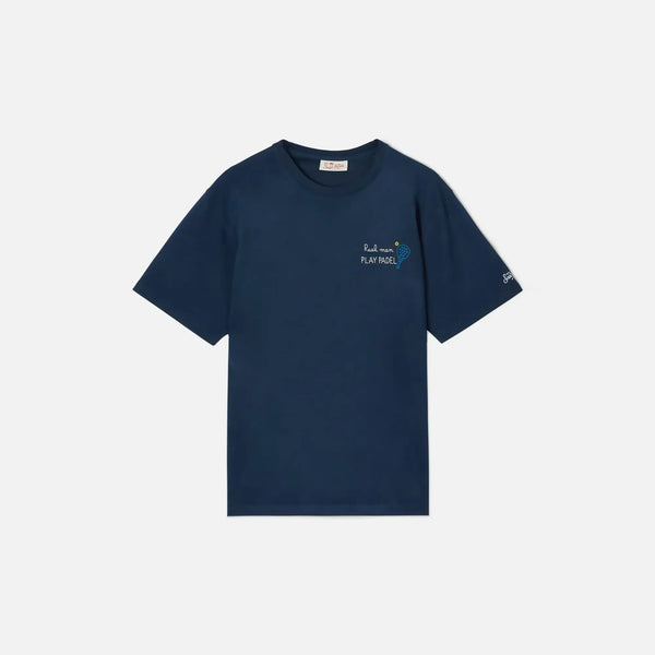MC2 SAINT BARTH Portofino Real Man Padel T Shirt in Navy