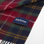BARBOUR Wool Cashmere Tartan Scarf in Winterberry Tartan