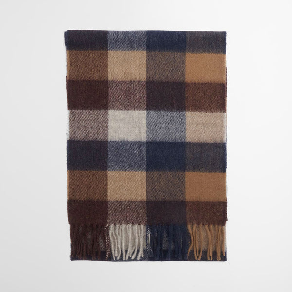 BARBOUR Tattersall Scarf in Midnight Oak