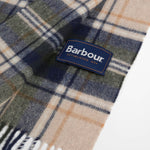 BARBOUR New Check Tartan Scarf in Sand Beige Plaid