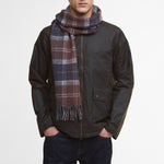 BARBOUR Dramside Reversible Scarf in Midnight/Oak/Tartan