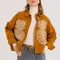 TINSELS Usk Higge Embroidered Shirt in Curry