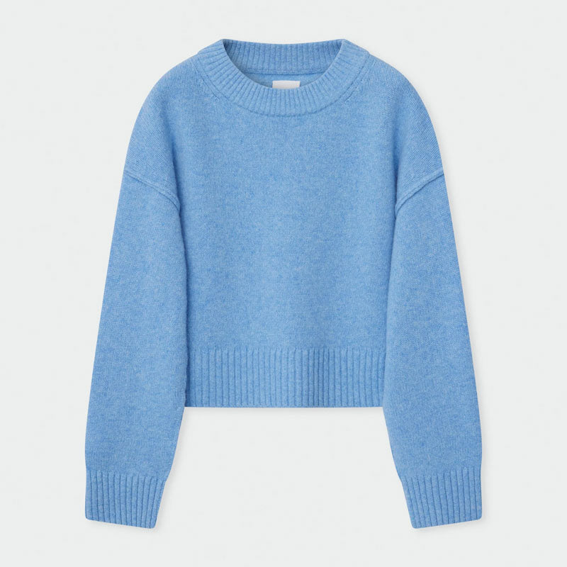 DAY BIRGER ET MIKKELSEN Ulrikke Soft Lambs Wool Jumper in Blue Melange