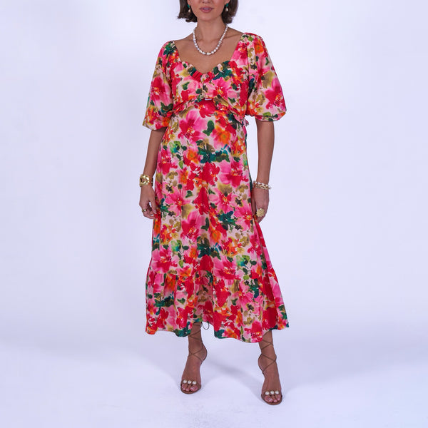 NEW DAY ORIGINALS Universe Cotton Poplin Dress in Summer Bouquet