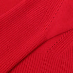 LOOP CASHMERE Georgia Ribbed Detail Lofty Crew Sweatshirt in Postbox