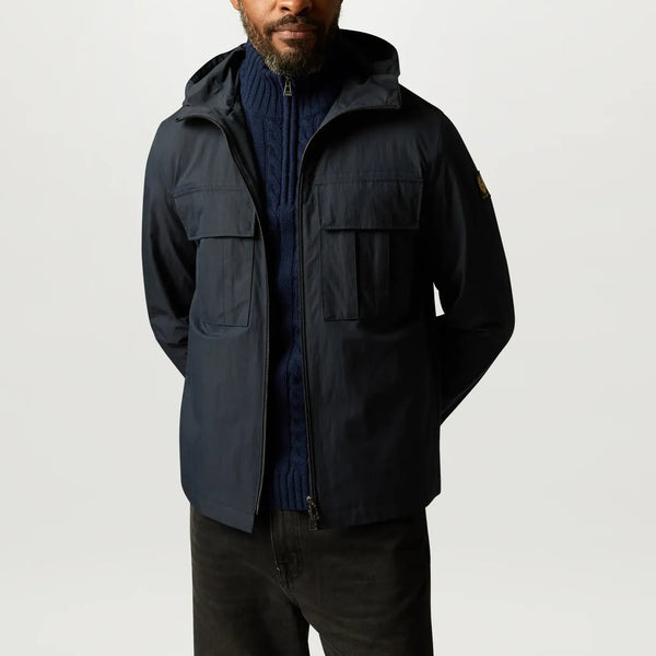 BELSTAFF Westport Quarter Zip Jumper in Dark Ink