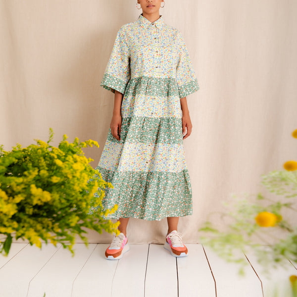 BONTE Vada Dress in Spring Greens