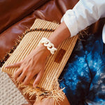 VANESSA BARONI Flat Chain Bracelet in Off White