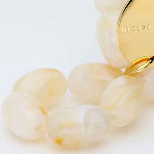VANESSA BARONI Olive Flex Bracelet in Pearl Marble