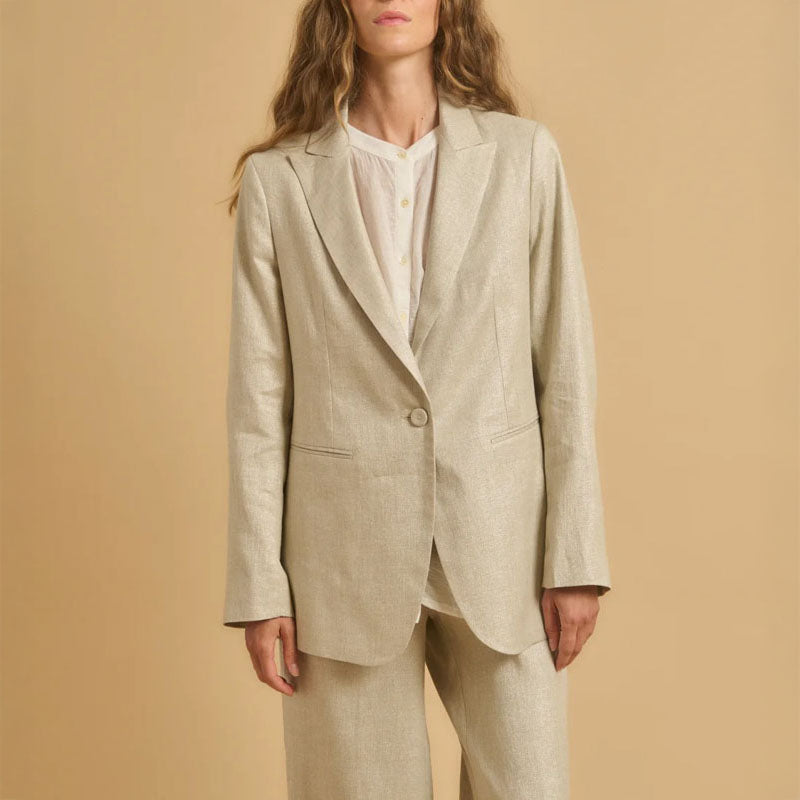 DIEGA Vepo Jacket in Metallic Ecru