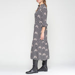 VILAGALLO Dress with Leopards in Black
