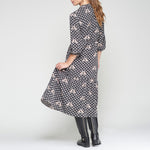 VILAGALLO Dress with Leopards in Black