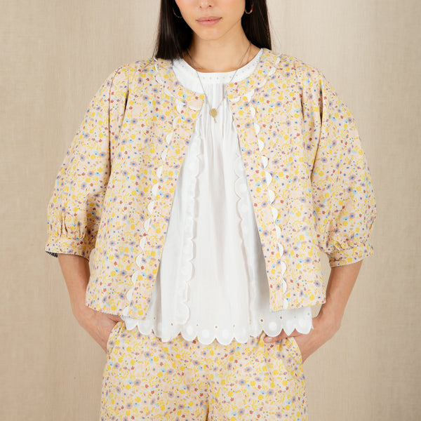 BONTE Vida Reversible Jacket in Navy/Lemon