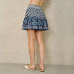 M.A.B.E Viti Print Mini Skirt in Blue