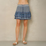 M.A.B.E Viti Print Mini Skirt in Blue