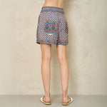 M.A.B.E Viti Print Shorts in Orange/Turquoise