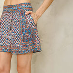 M.A.B.E Viti Print Shorts in Orange/Turquoise