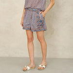 M.A.B.E Viti Print Shorts in Orange/Turquoise