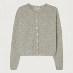 AMERICAN VINTAGE Vitow Cardigan in Melange Light Grey