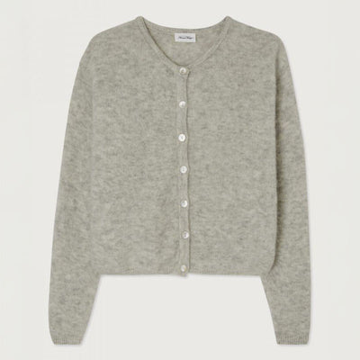AMERICAN VINTAGE Vitow Cardigan in Melange Light Grey