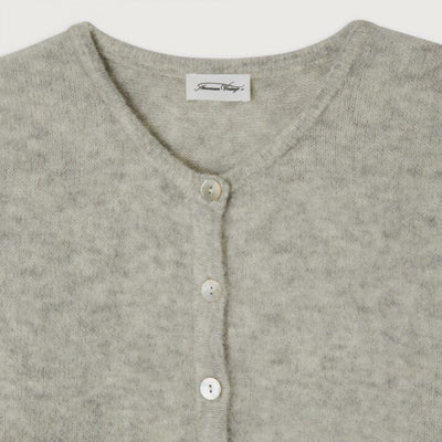 AMERICAN VINTAGE Vitow Cardigan in Melange Light Grey