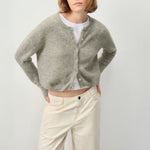 AMERICAN VINTAGE Vitow Cardigan in Melange Light Grey