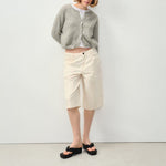 AMERICAN VINTAGE Vitow Cardigan in Melange Light Grey