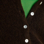 AMERICAN VINTAGE Vitow Cardigan  in Melange Coffee