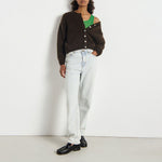AMERICAN VINTAGE Vitow Cardigan  in Melange Coffee